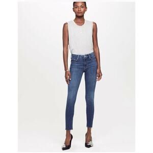 Mother Denim The Looker Ankle Fray Jeans Size 30 Girl Crush Wash
